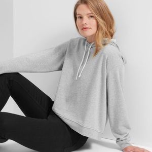 The Classic French Terry Square Hoodie - Grey - M